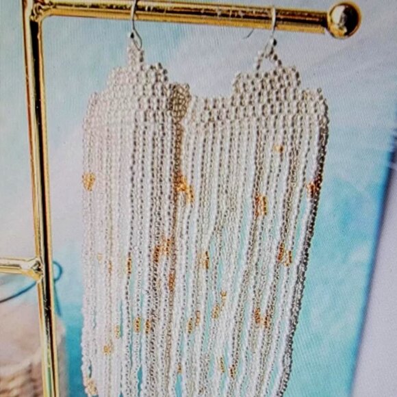 Jewelry - Coyote Court Silver Seed Bead Fringe Earrings